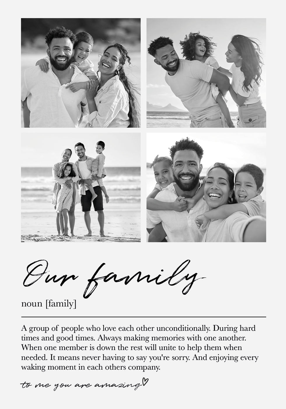 Personalisiertes Poster „Unsere Familie“ - Posterbox.dk