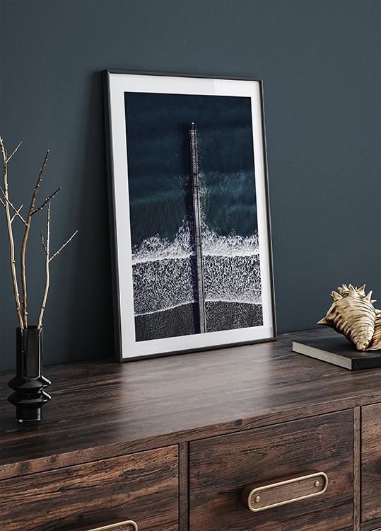 Pier über türkisfarbenem Wasser Poster - Posterbox.dk