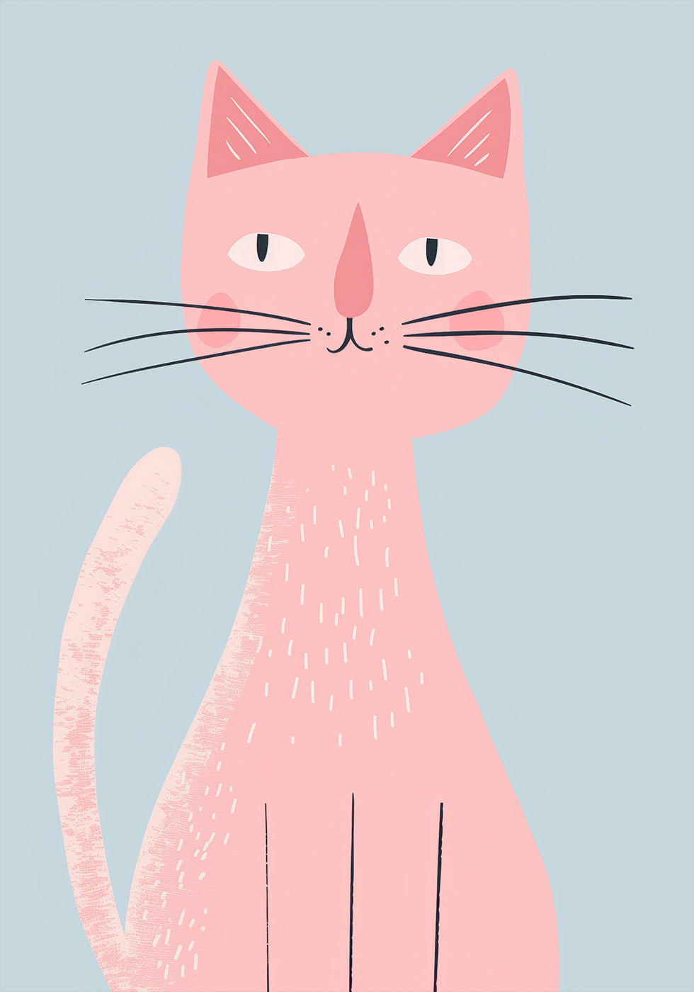 Rosa Katze Poster - Posterbox.dk