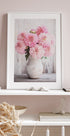 Rosa Dahlien in rustikaler Vase Poster - Posterbox.dk