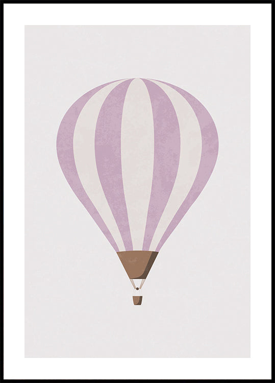Rosa Heißluftballon-Poster - Posterbox.dk