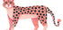 Rosa Leoparden-Poster - Posterbox.dk