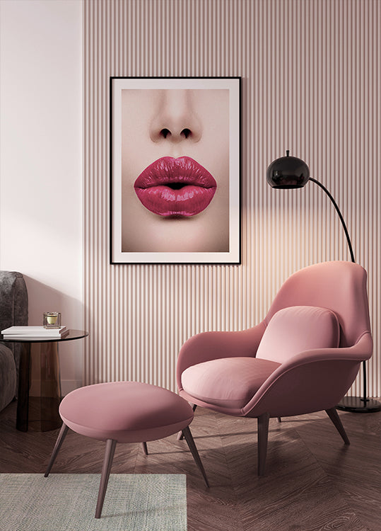 Rosa Lippen Poster - Posterbox.dk