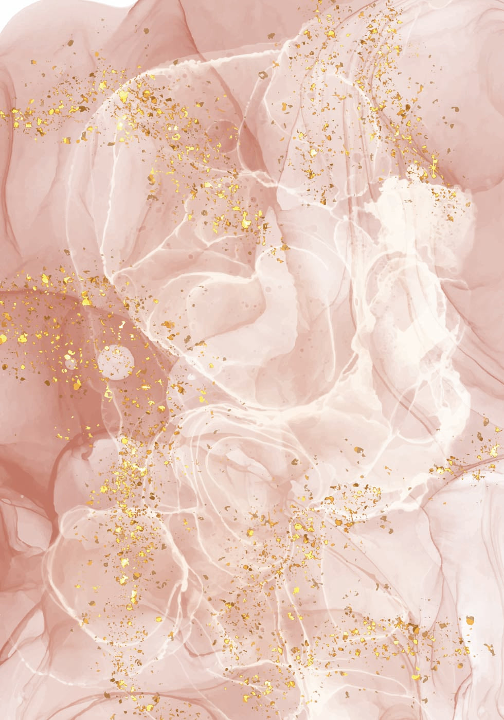 Rosa Marmor mit Gold Poster - Posterbox.dk