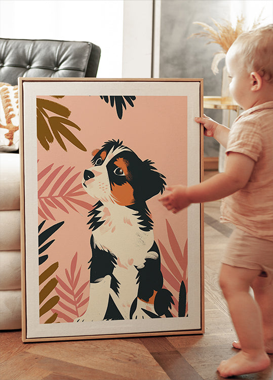 Verspieltes Welpen-Poster - Posterbox.dk