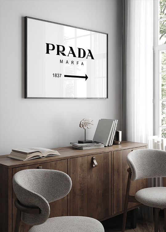 Prada Marfa Minimalistisches Poster - Posterbox.dk