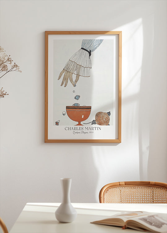 Quelques Bagues, Schmuckillustration Charles Martin Poster - Posterbox.dk