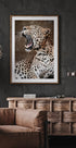 Brüllender Leopard in der Natur Poster - Posterbox.dk