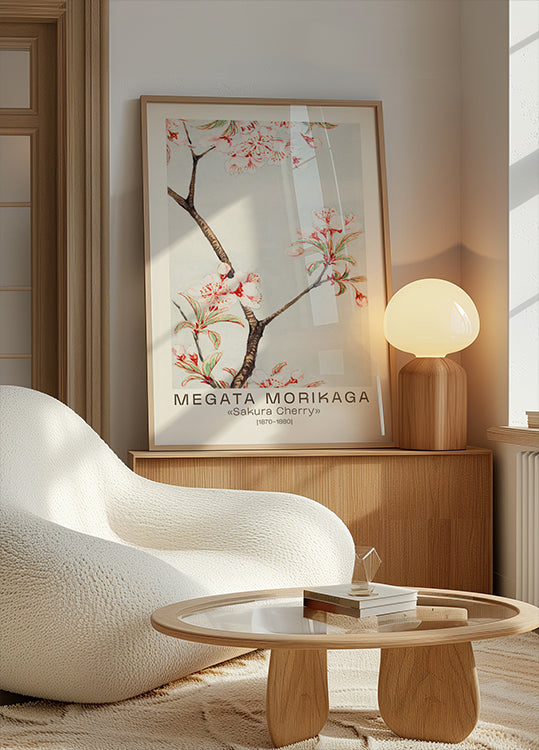Japanische Sakura-Kirschblüte, Megata Morikaga 1870–1880 Poster - Posterbox.dk