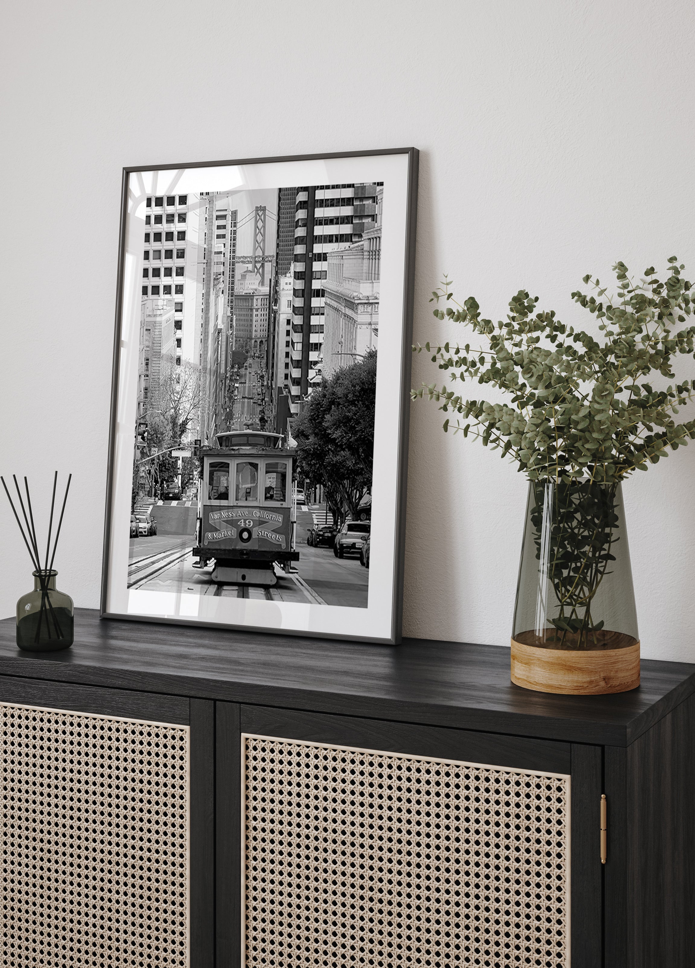 San Francisco Cable Car und Skyline Poster - Posterbox.dk