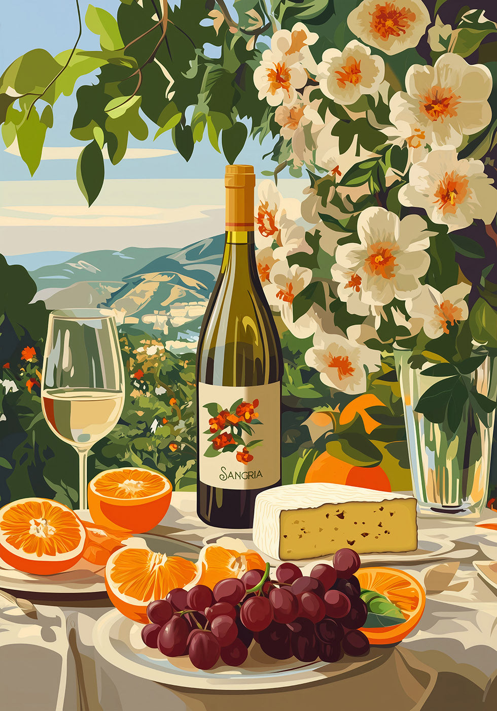 Sangria & Citrus Garden Dream Poster - Posterbox.dk
