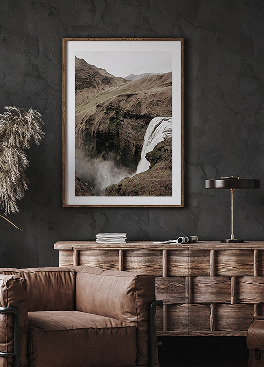 Skógafoss-Wasserfall-Poster - Posterbox.dk