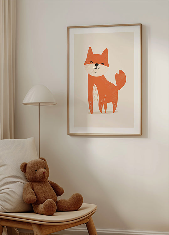 Lächelnder Fuchs Poster - Posterbox.dk