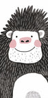 Lächelndes Gorilla-Illustrationsposter - Posterbox.dk