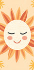 Poster mit Illustration der lächelnden Sonne - Posterbox.dk