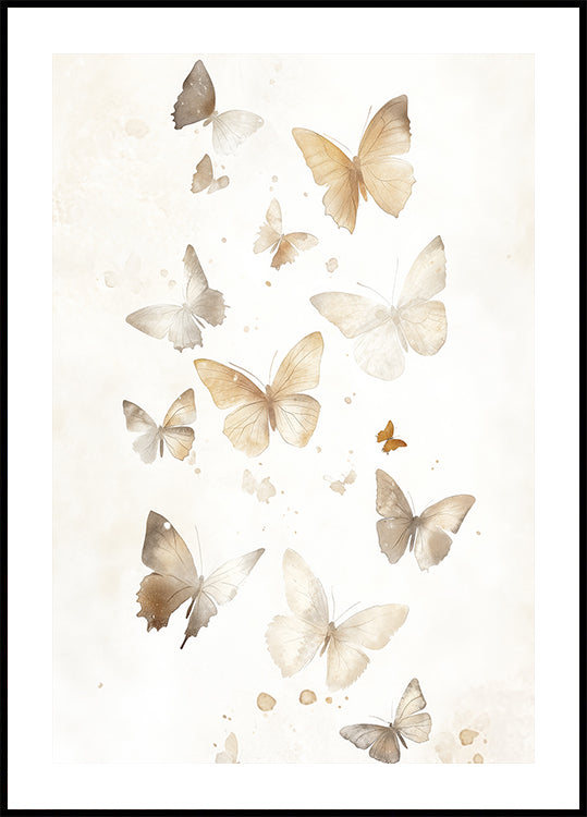 Weiche Schmetterlinge Poster - Posterbox.dk