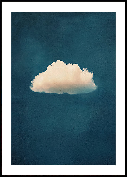 Weiche weiße Wolke am blauen Himmel Poster - Posterbox.dk