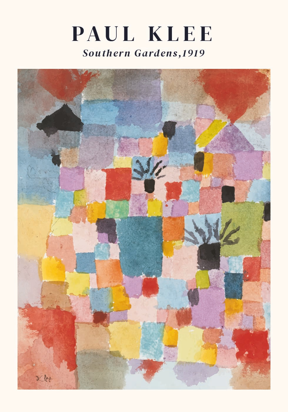 Southern Gardens, buntes abstraktes Mosaik Poster - Posterbox.dk