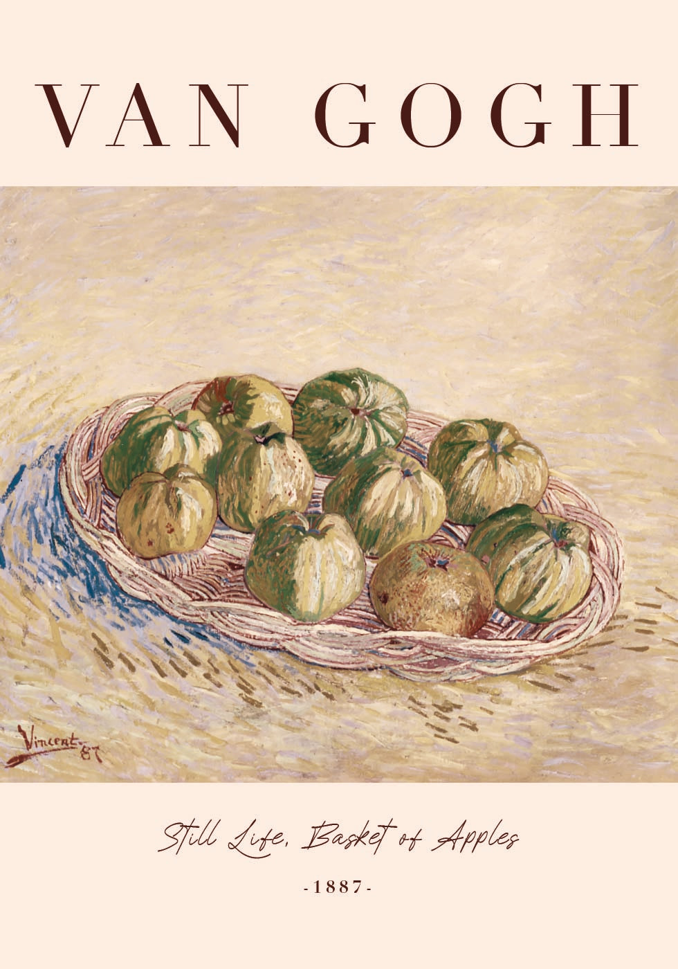 Stillleben, Korb mit Äpfeln von Vincent van Gogh Poster - Posterbox.dk