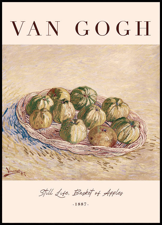 Stillleben, Korb mit Äpfeln von Vincent van Gogh Poster - Posterbox.dk