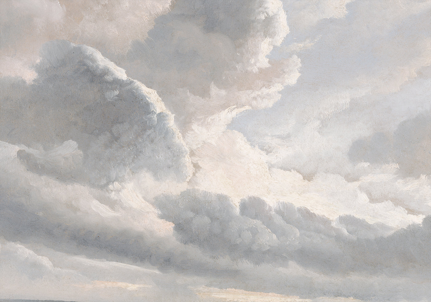 Poster „Studie über Wolken mit Sonnenuntergang“ - Posterbox.dk