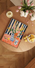 Sommerblumen, gestreifte Vase, Zitronenstillleben-Poster - Posterbox.dk