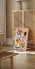 Sunny Breakfast, Zitrus- und Croissant-Kunstposter - Posterbox.dk