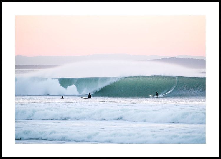 Wandkunst-Poster „Sunset Barrel Surf, Coastal Calm“ – Posterbox.dk