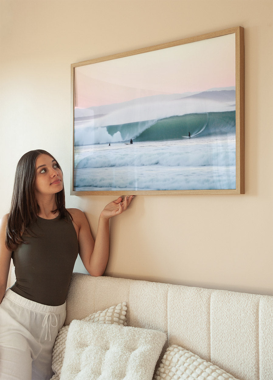 Wandkunst-Poster „Sunset Barrel Surf, Coastal Calm“ – Posterbox.dk
