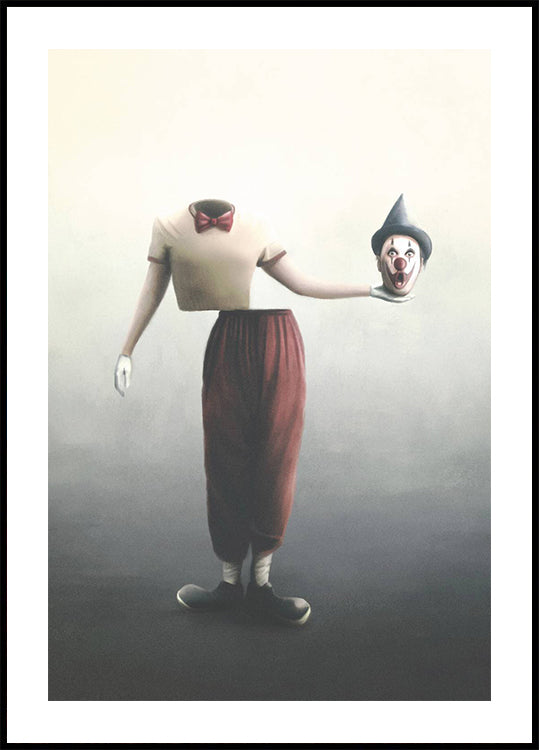 Surreales kopfloses Clown-Poster - Posterbox.dk