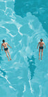 Schwimmer im blauen Meer Poster - Posterbox.dk