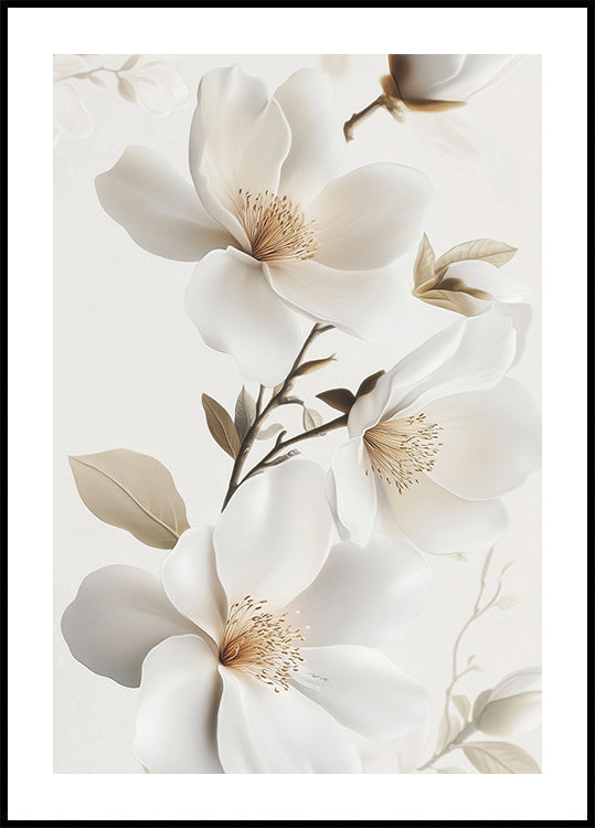 ein Bild von weißen Blumen auf weißem Hintergrund