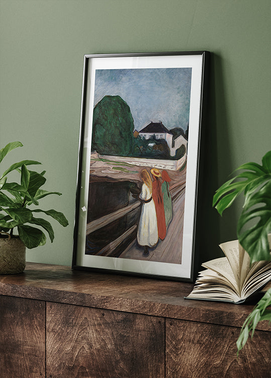 Die Mädchen auf der Brücke von Edvard Munch Poster - Posterbox.dk