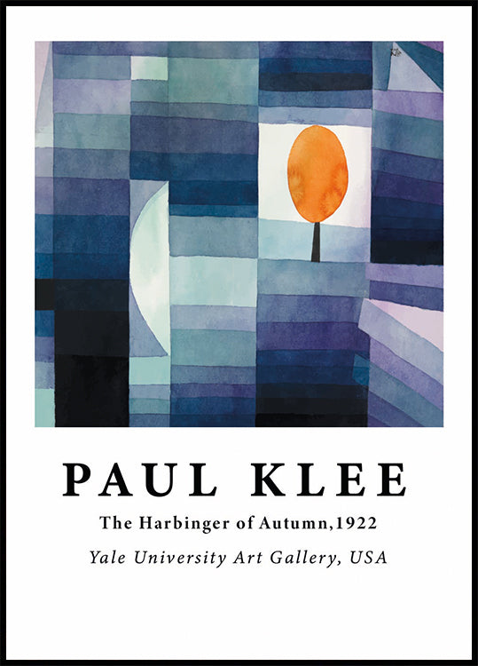 Der Vorbote des Herbstes, abstraktes geometrisches Baum-Poster - Posterbox.dk