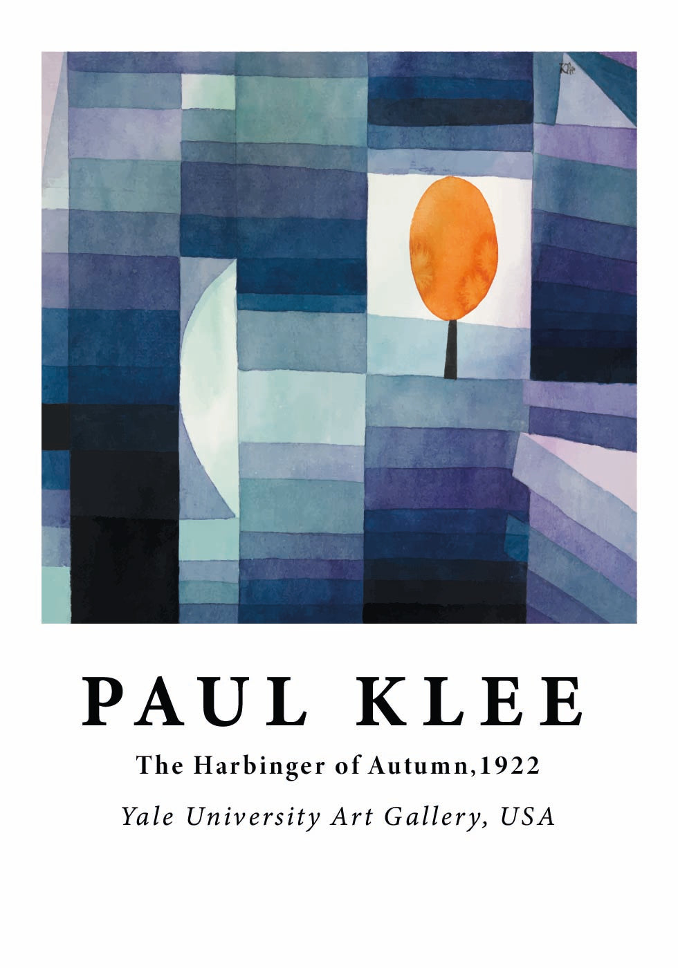 Der Vorbote des Herbstes, abstraktes geometrisches Baum-Poster - Posterbox.dk