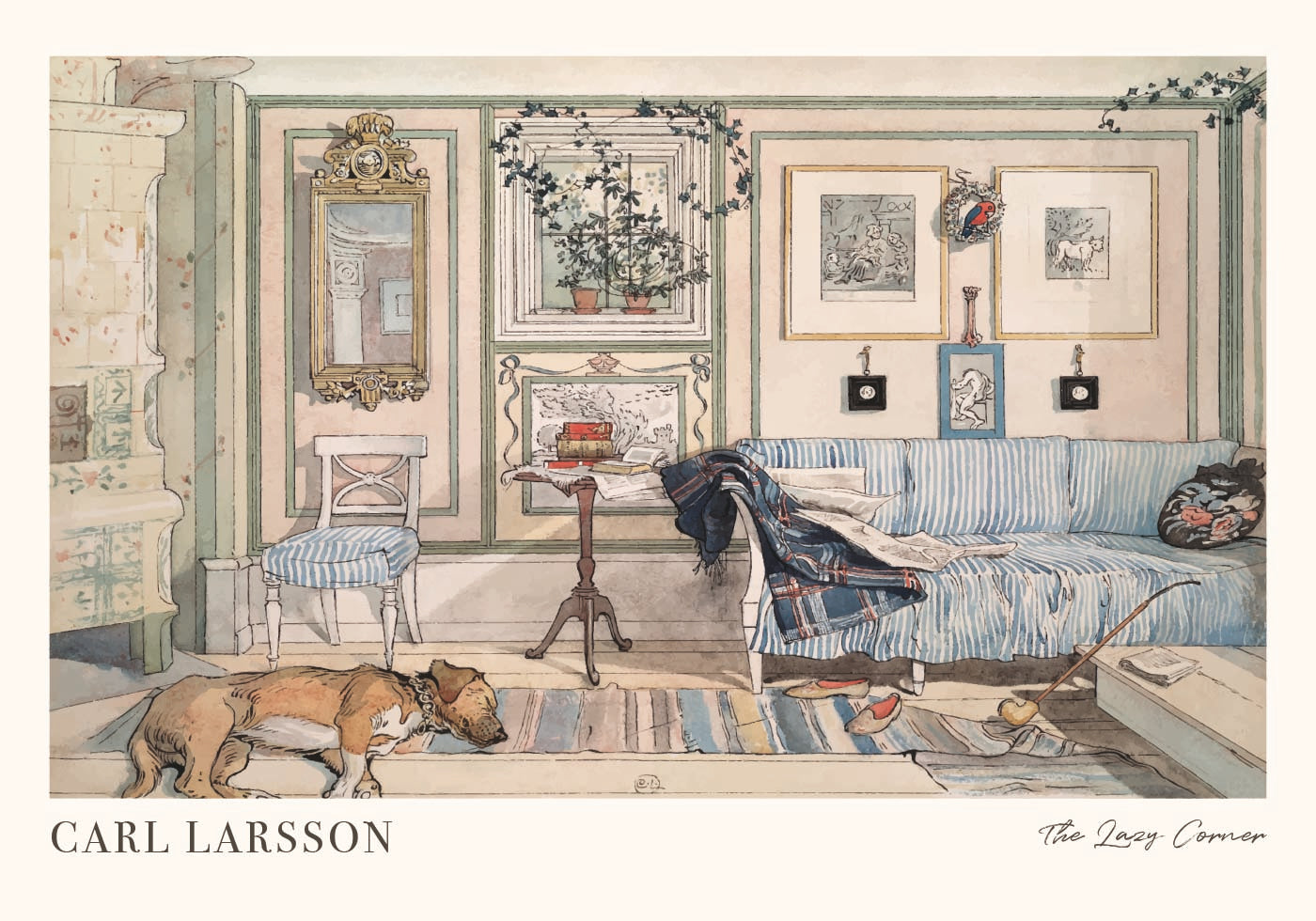 The Lazy Corner von Carl Larsson Poster - Posterbox.dk