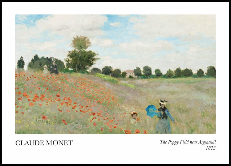Das Mohnfeld bei Argenteuil Poster - Posterbox.dk