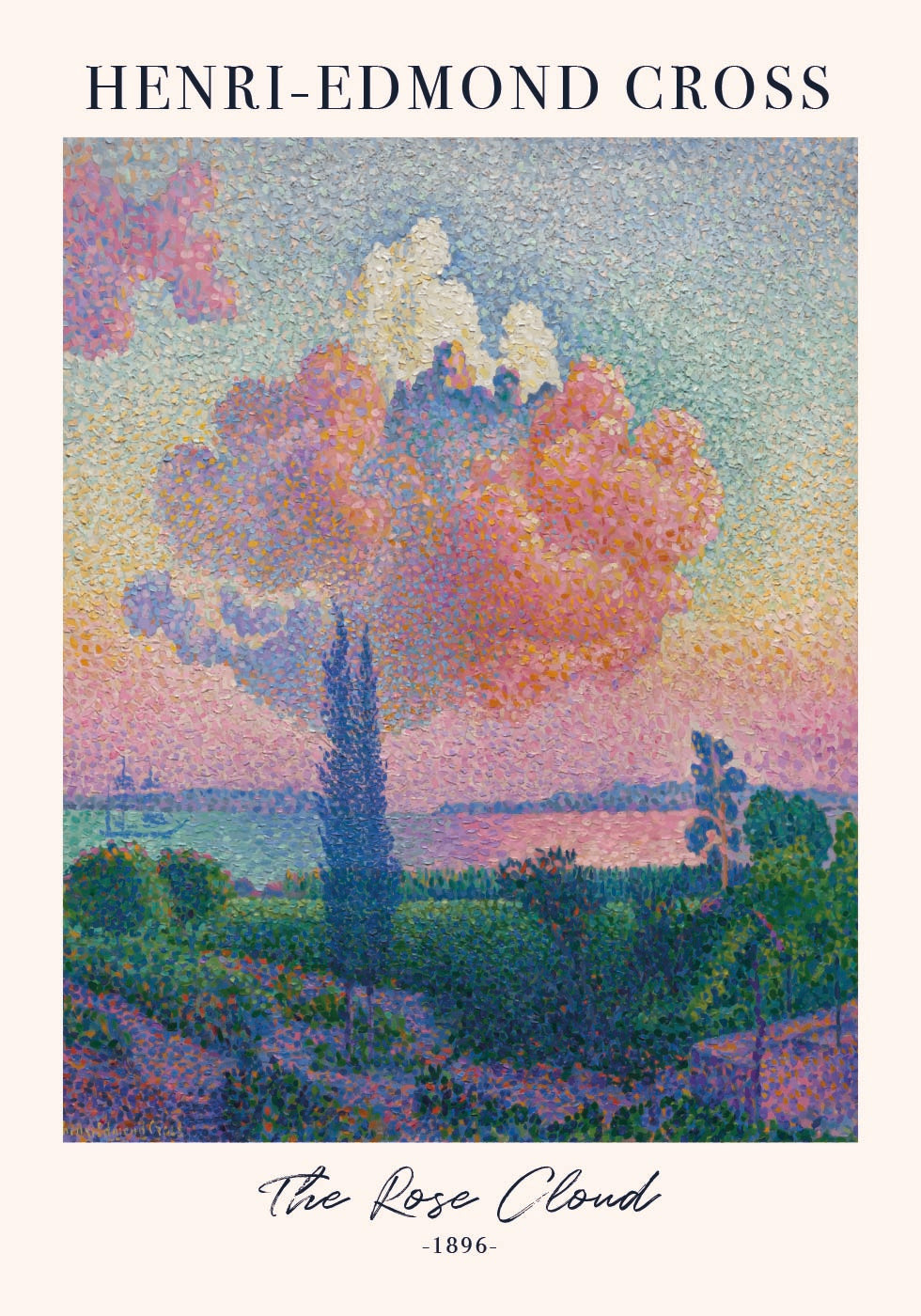 Die Rosenwolke von Henri-Edmond Cross Poster - Posterbox.dk