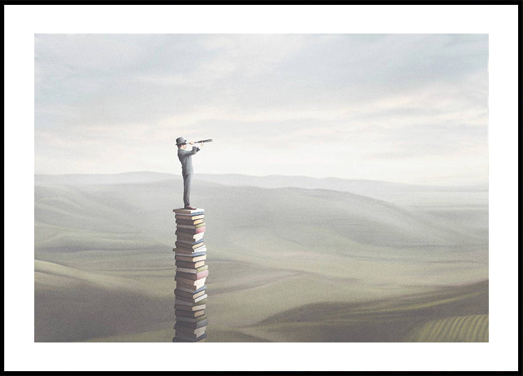 Poster „Turm der Bücher“ - Posterbox.dk