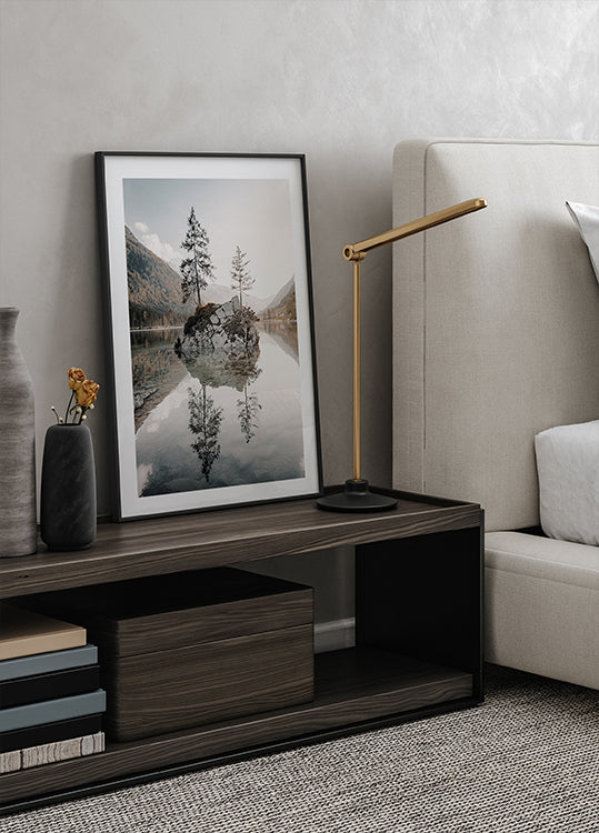 Ruhige Spiegelungen am Hintersee Poster - Posterbox.dk