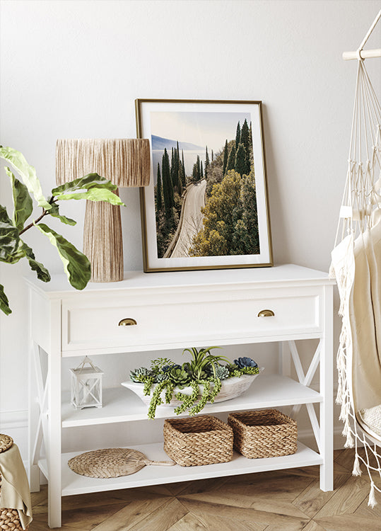 Toskanisches Zypressenstraßen-Poster - Posterbox.dk