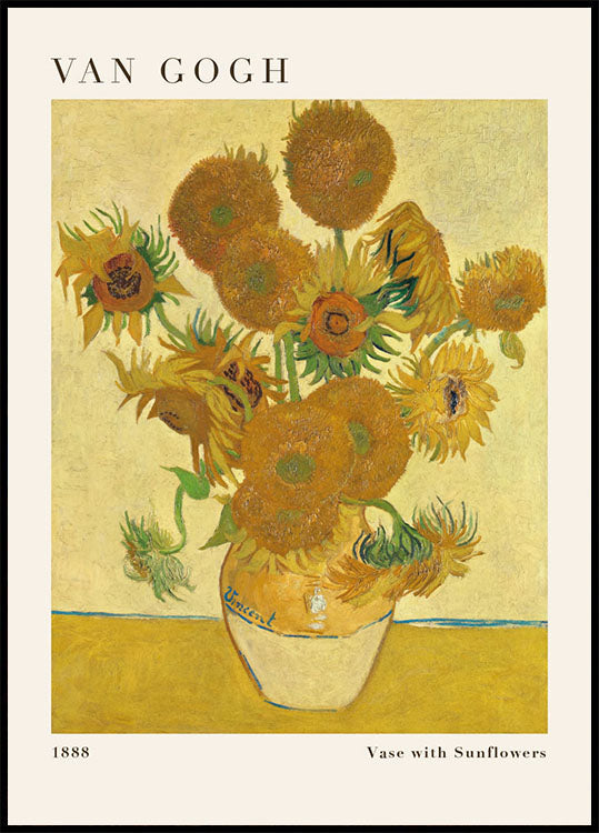 Vase mit Sonnenblumen von Vincent van Gogh Poster - Posterbox.dk