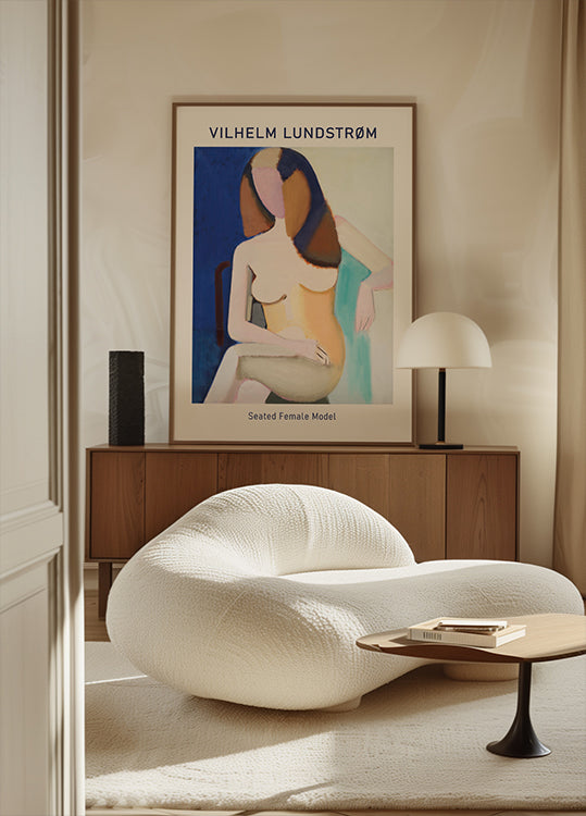 Vilhelm Lundstrøm, Sitzendes weibliches Model Poster - Posterbox.dk