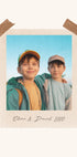 Vintage-Kindheit, personalisiertes Geschwister-Erinnerungsdruck-Poster - Posterbox.dk