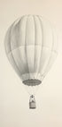 Vintage-Poster mit Heißluftballon-Skizze - Posterbox.dk