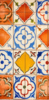 Poster mit mediterranen Vintage-Fliesen und buntem Keramikmuster - Posterbox.dk