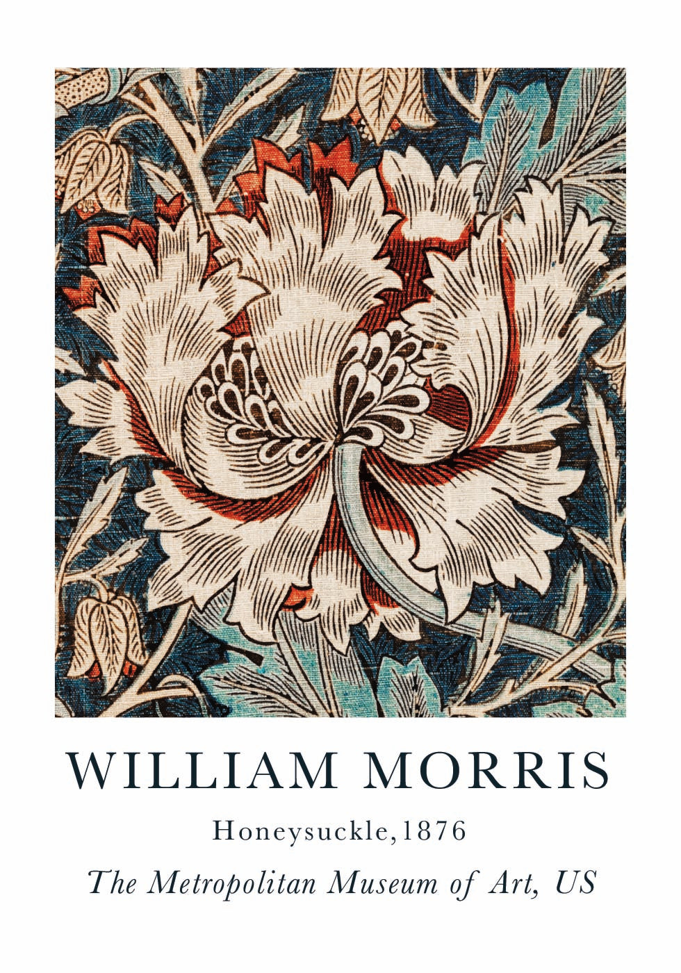 W.Morris Honeysuckle Poster - Posterbox.dk