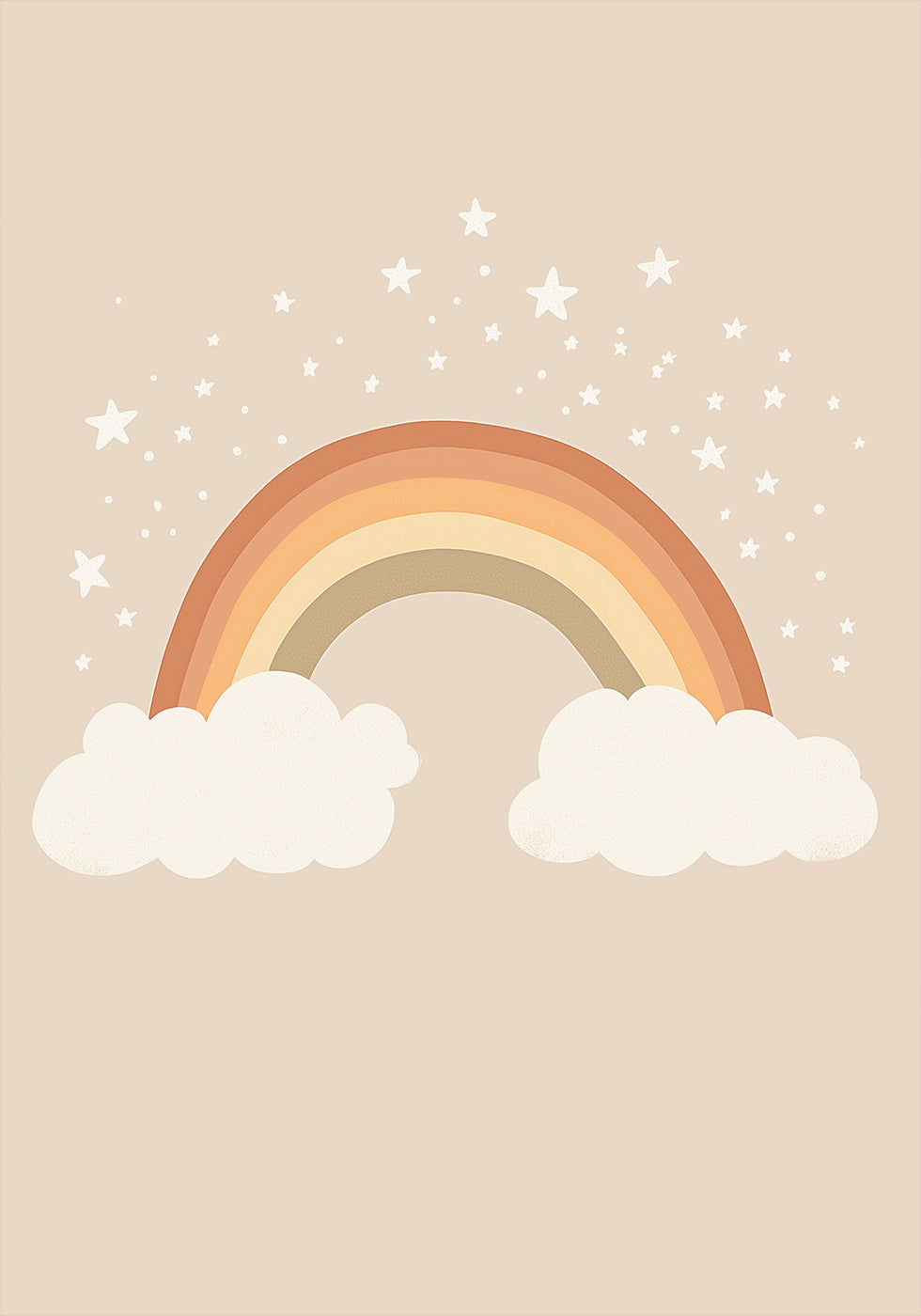 Warmer Regenbogen und Sterne Poster - Posterbox.dk