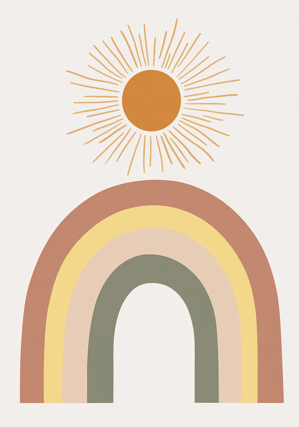 Warmer Regenbogen und Sonnenstrahl Poster - Posterbox.dk