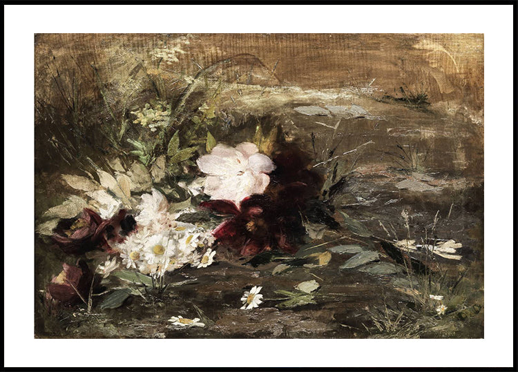 Poster mit Seerosen und Wildblumen - Posterbox.dk